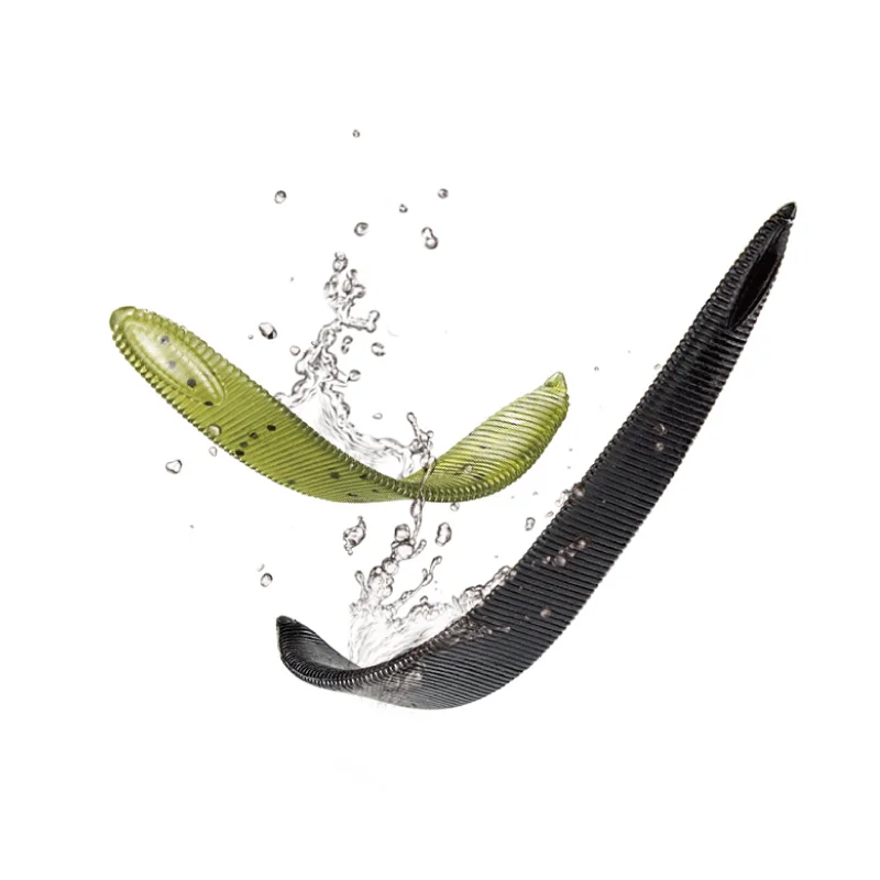 LunKERHUNT Road-Cebo falso para pesca en agua dulce, cebo blando de insectos, Langke [leech], Estados Unidos - imagen 5