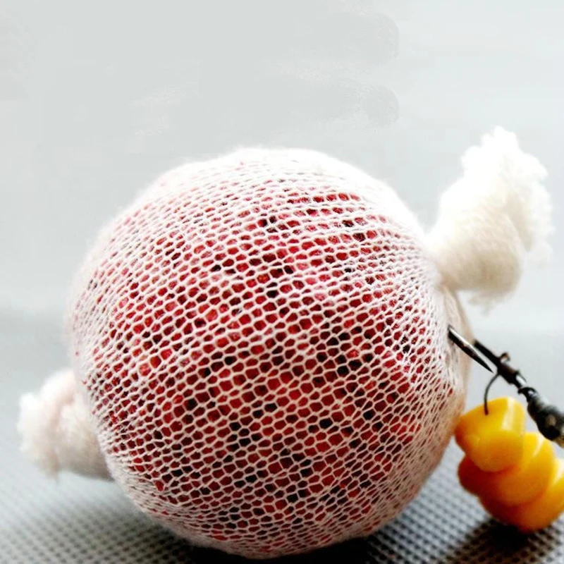 FTK 5M PVA malla disuelta en agua pesca malla Soluble en agua diámetro 25/37/44mm carpa señuelo de pesca gruesa bolsa Accesorios - imagen 2