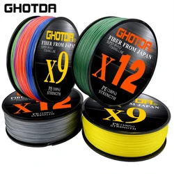 Ghotda PE 100-132LB sedal trenzado para carpa