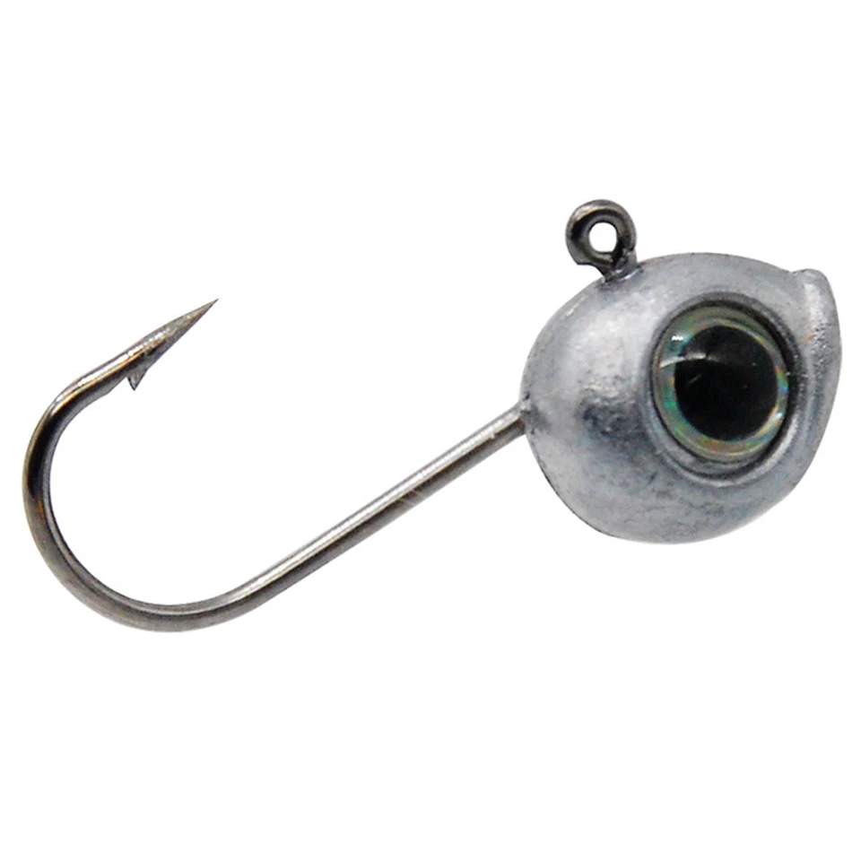 Anzuelo de pesca con cabeza de plantilla pequeña, Mini gancho de gusano suave con ojos, accesorios artificiales Isca, 5 piezas, 1,5g, 1,8g, 2g, 2,5g, 3g, 3,5g - imagen 4