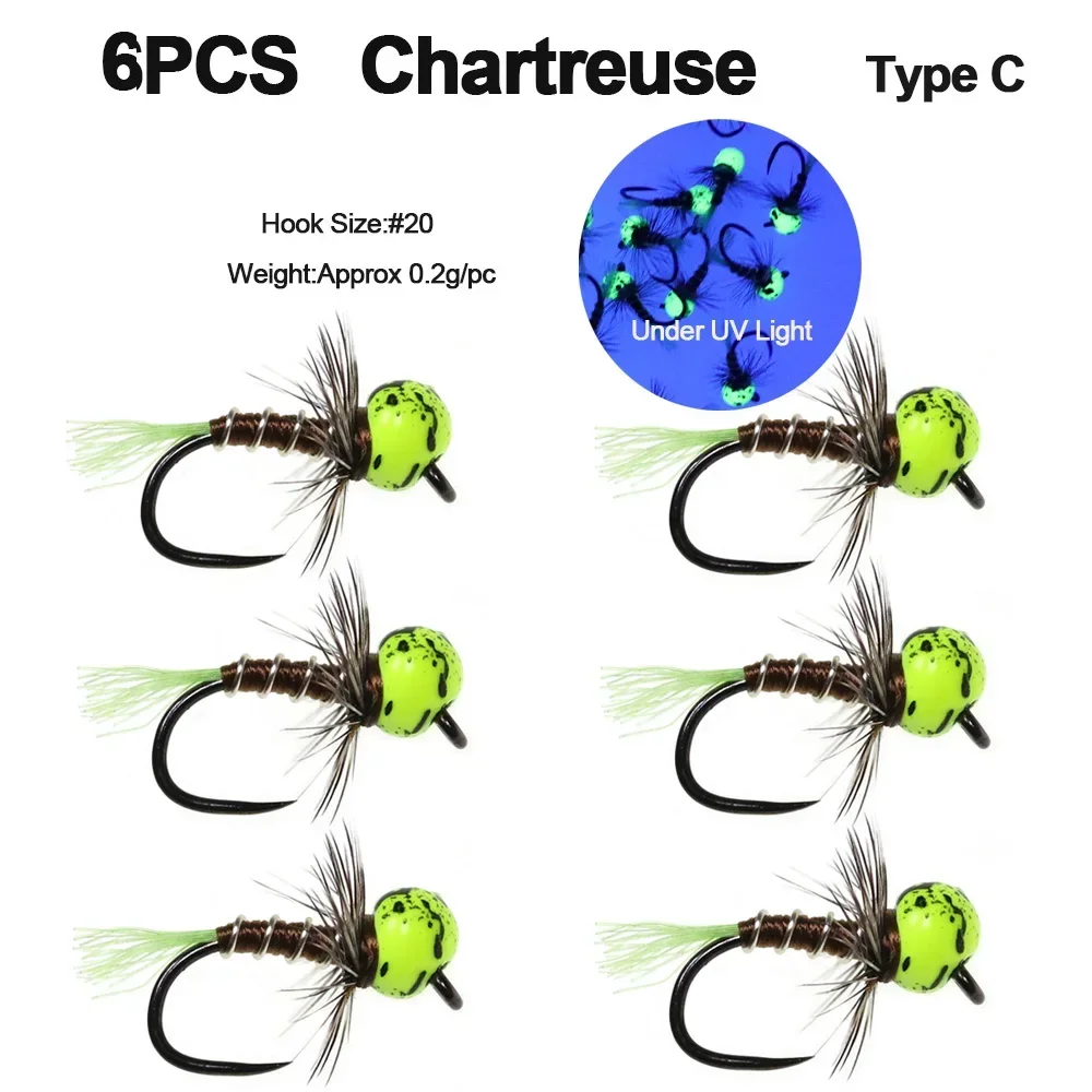 6PCS C  Chartreuse