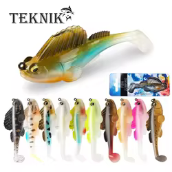 Señuelo de pesca 2024, plantilla de cebo blando, señuelo suave para dormir oscuro, 7g/10g/14g/20g, Swimbait Wobblers, Lucio, lubina para pesca giratoria