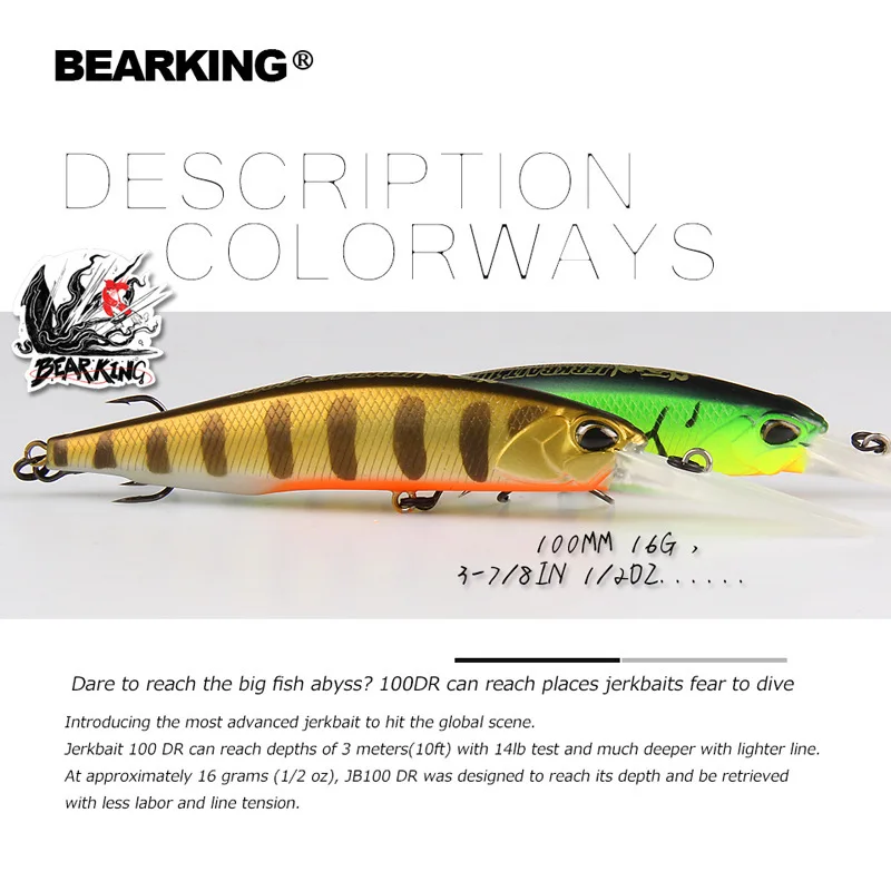 BEARKING 10cm 16g sistema de peso súper imán fundición larga nuevo modelo Señuelos de pesca cebo duro calidad Wobblers Minnow - imagen 4