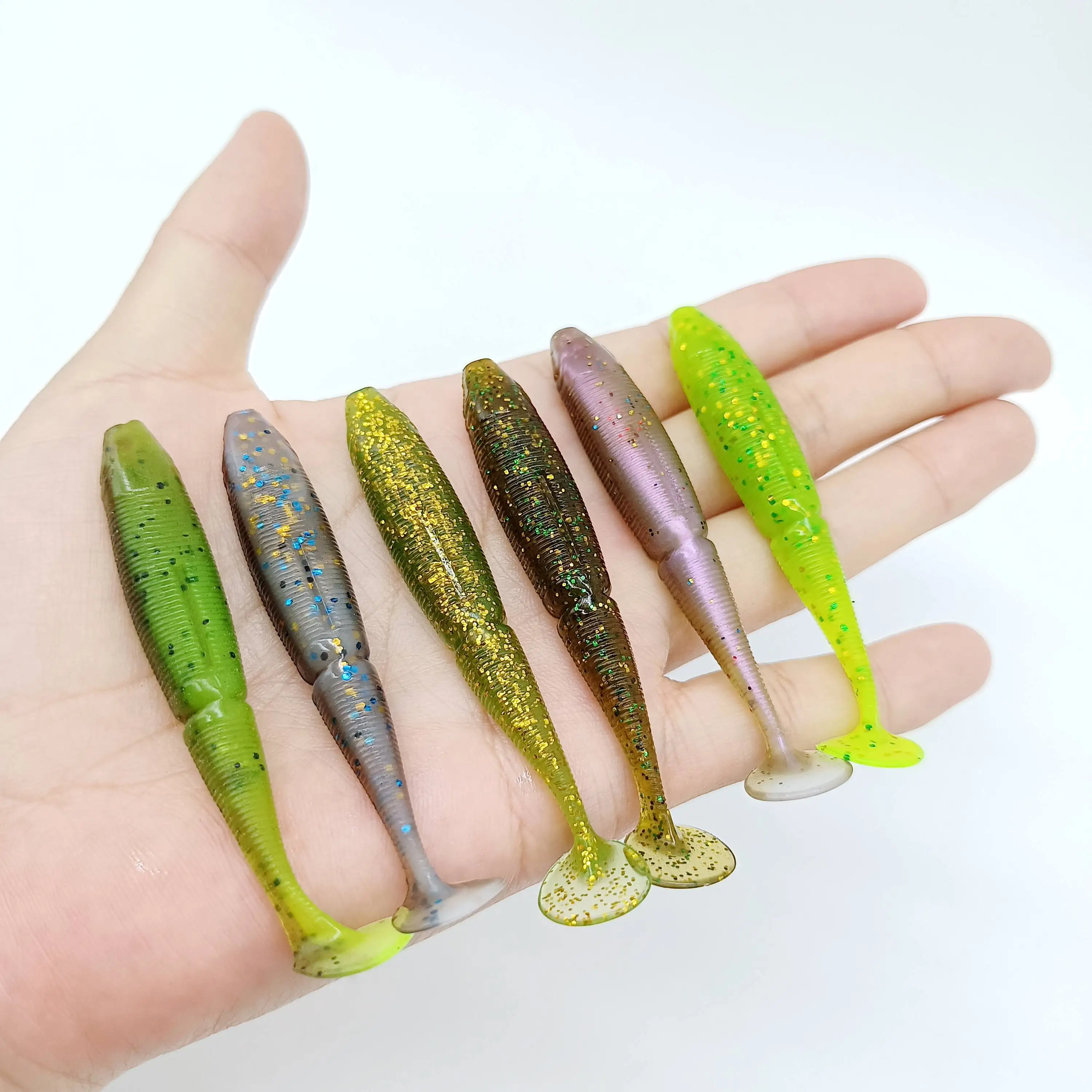 DUODUOYU 8 Uds TPE Señuelos de Pesca blandos 2,8g/70mm Swimbait cebo Artificial de silicona suave Leurre Souple Pesca aparejos de Pesca de camarones - imagen 3