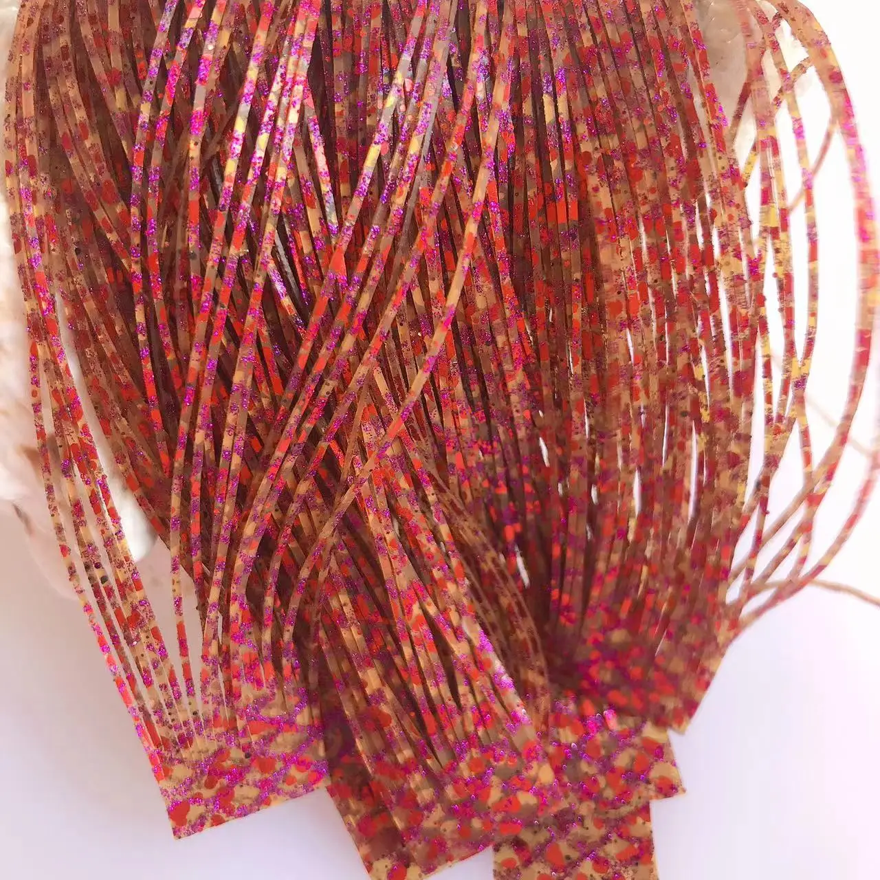 Capas de falda de silicona para señuelo de pesca, Material de falda de silicona para artesanía de aparejos, Spinner DIY, Jigs de goma, Buzzbait 8850-038