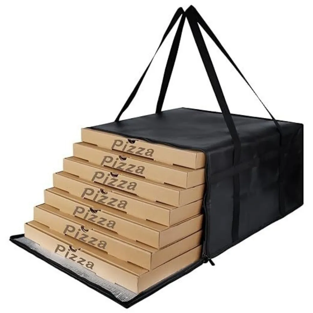 Bolsa de desarrollo de alimentos reutilizable, bolsa transportadora de Pizza ligera y completamente aislada, estuche de almacenamiento de alimentos para mantener el frío y caliente - imagen 3