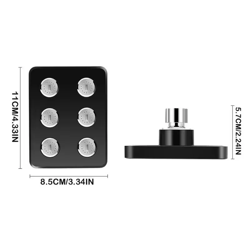 360 °   Cabezal de ducha con pulverizador superior presurizado Mini envolvente, cabezal de ducha de lluvia de agua grande, accesorios de baño para el hogar, Universal - imagen 5