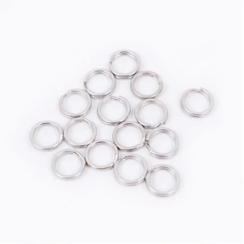 Conector de anzuelo de pescado giratorio de doble círculo de acero inoxidable 200, 304 piezas - imagen 5
