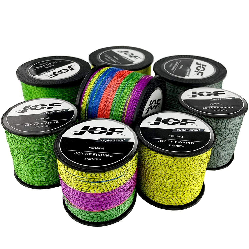JOF-línea de pesca trenzada, 500 metros, 8x, 4 colores, supermultifilamento, PE, para pesca en agua salada, venta al por mayor - imagen 5