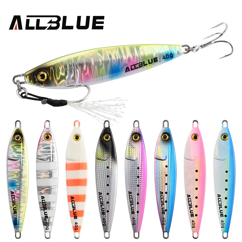 ALLBLUE ARTER BURNER-señuelo de pesca de agua salada, cebo Artificial de lubina, 20g, 30g, 40g, 60g, plantilla de Metal fundido, cuchara de Jigging - imagen 3