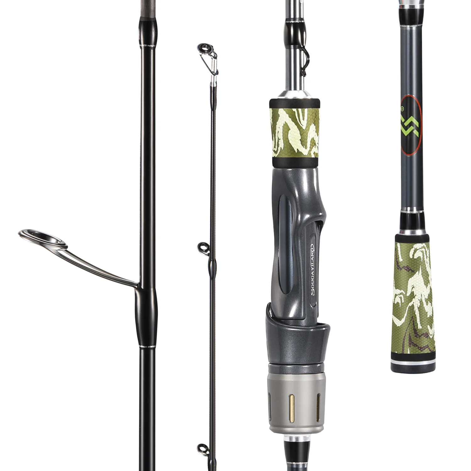 Sougayilang-caña de pescar giratoria de 2 secciones, señuelo giratorio de 180-210cm, pesca de agua dulce de trucha de lubina súper ligera y sensible - imagen 2