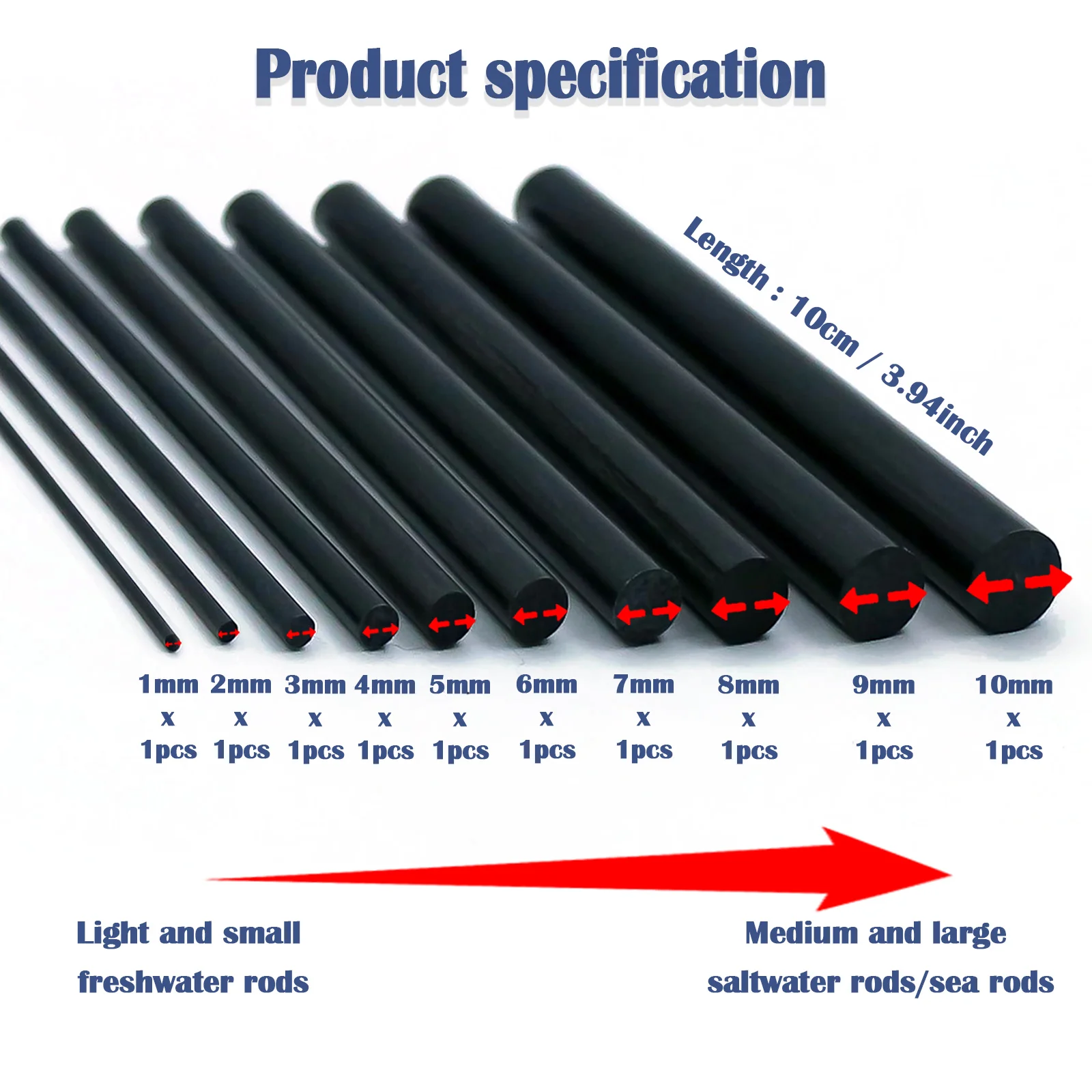 10Pcs Rod Repair Kit