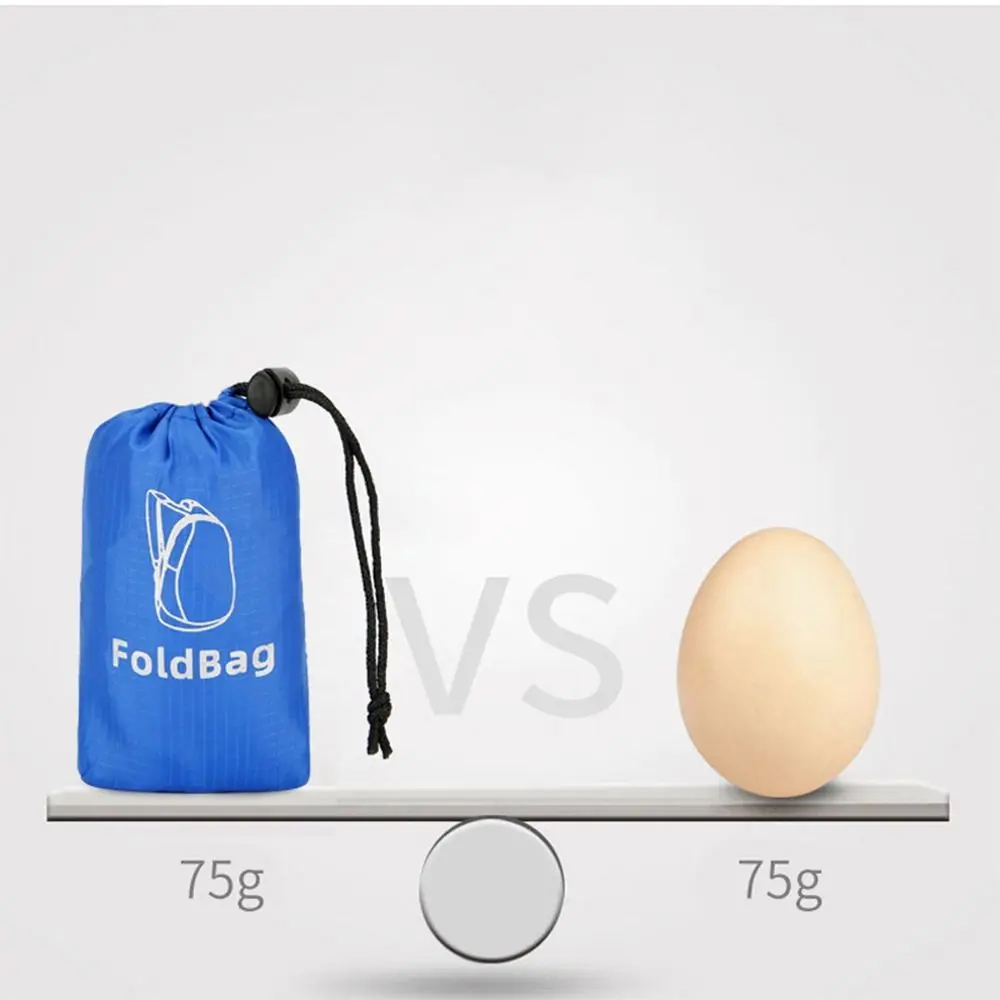 Mochila plegable de gran capacidad con cordón, bolso de nailon ligero con cremallera para los hombros, mochila escolar para exteriores - imagen 2