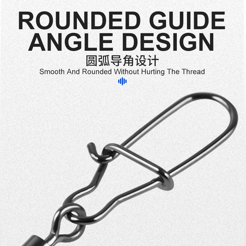 OBSESSION LT004 20 unids/bolsa rodamiento de acero inoxidable pines giratorios pesca giratorio Snap accesorios de pesca conector anillos sólidos - imagen 5