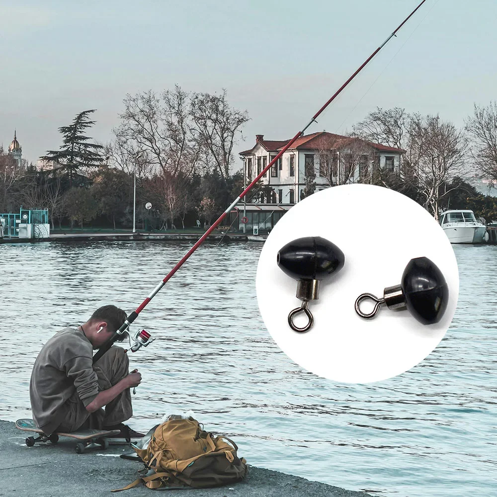MNFT 10 Uds. De cuentas de aparejo giratorio de polea, color negro, para pesca de carpa marina, Clip de cebo, aparejos de pesca, accesorios - imagen 5