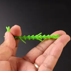 10 Uds. Señuelos blandos de pesca de TPE duraderos 6 colores plantilla de pesca suave señuelo 70mm cebos flotantes para pececillos pesca