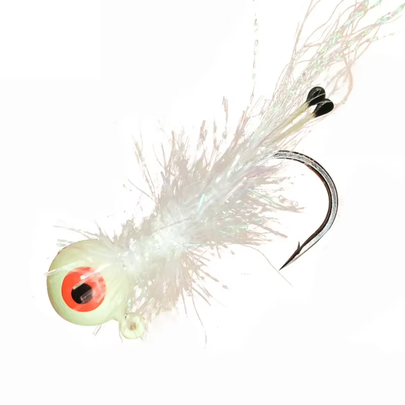 TAKEDO anzuelos luminosos para camarones pesca mosca y hielo