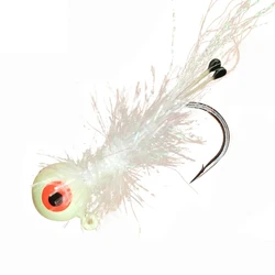 TAKEDO anzuelos luminosos para camarones pesca mosca y hielo