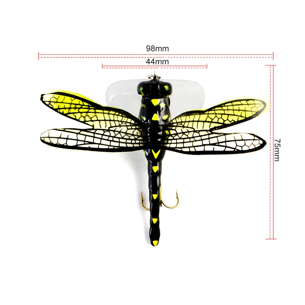 ALASICKA-señuelo de pesca de libélula Topwater, 6G, 7,5 CM, Mosca de insectos, trucha Popper, cebo Artificial, Wobblers para curricán, señuelo duro - imagen 4