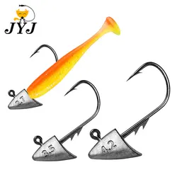 Anzuelos Jig Head triangular JYJ 2,7-5g para vinilo