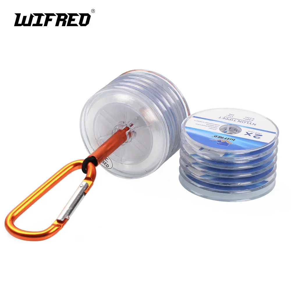Wifreo-línea de pesca con mosca de 2 piezas, hilo de nailon transparente, soporte para Tippet, aparejos de pesca de trucha y lubina, 1X 2X 3X 4X 5X 6X