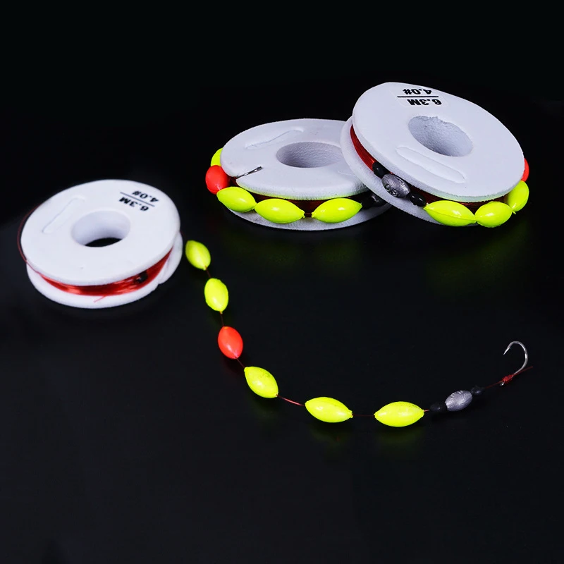 100 unids/lote productos de Pesca flotador de siete estrellas anzuelos de hilo de Pesca de nailon plomo 3,6 m/4,5 m/5,4 m/6,3 m/7,2 m accesorios de Pesca - imagen 5