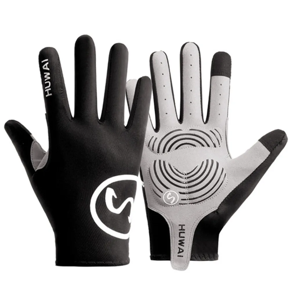 Nueva pantalla táctil dedos largos antideslizantes rojos mujeres hombres guantes de bicicleta transpirables a prueba de golpes guantes de Fitness MTB bicicleta de carretera - imagen 3