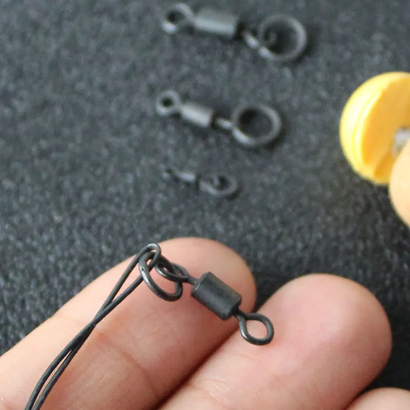 20 piezas accesorios de pesca de carpa anillo giratorio cambio rápido giratorio Chod Hair Ronnie Rig para equipo de aparejos terminales de pesca de carpa - imagen 5