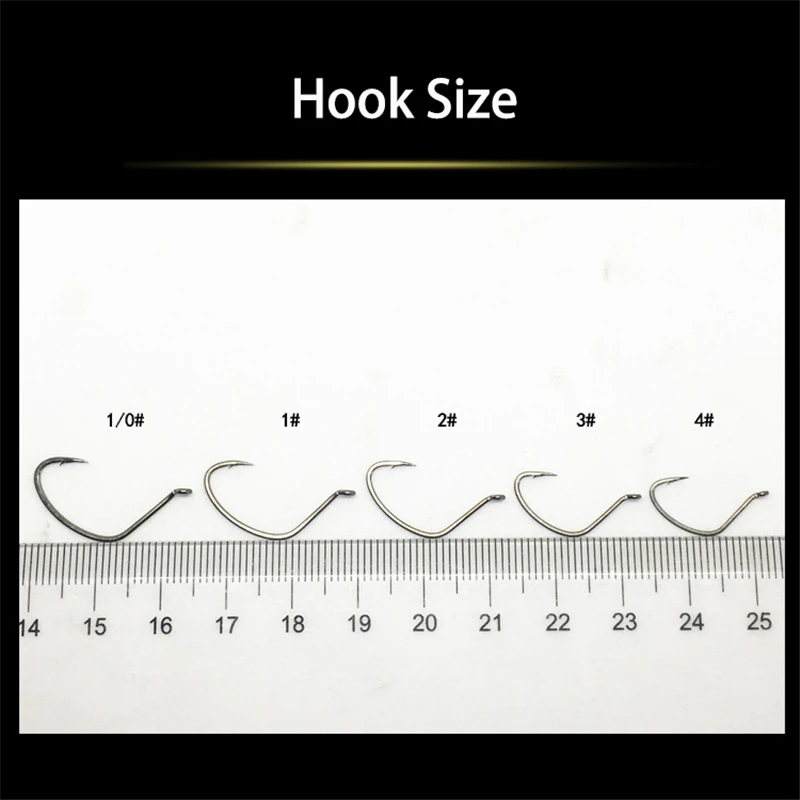 200 Uds. Anzuelos de púas con ojos de aleación de titanio, lubina, boca oblicua, perca de pesca en alta mar, Barracuda, monkshood, salmonete, Pesca - imagen 5
