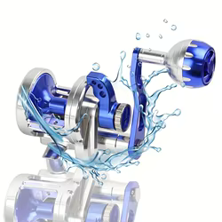 Suministros de pesca carrete de cebo Windlass 2000Series plateado azul rojo venta de pesca carrete pesado de alto perfil a bordo pesca al aire libre