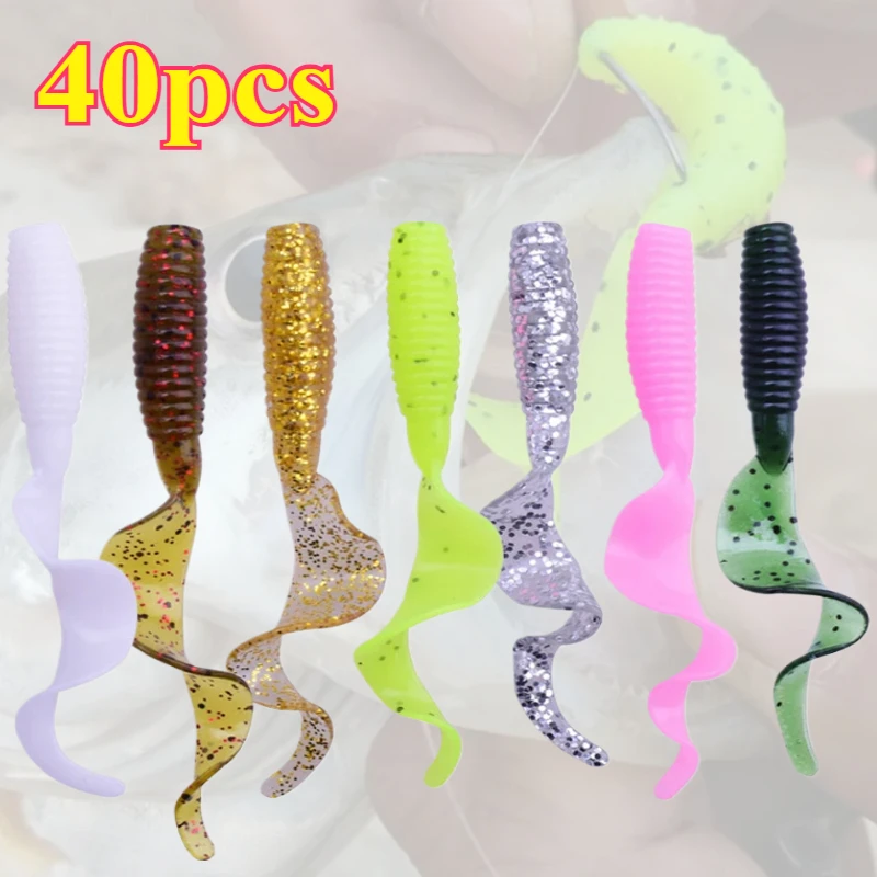 Gusanos rizados silicona Jig Wobblers – Señuelos carpa lubina