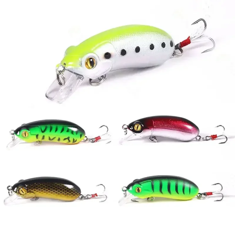 Juego de Señuelos de Pesca de hundimiento lento, 60mm/10g, Minnow Isca, Crankbait Artificial oscilante, Pesca, lubina, cebo duro, cebo falso, aparejos de Pesca - imagen 4