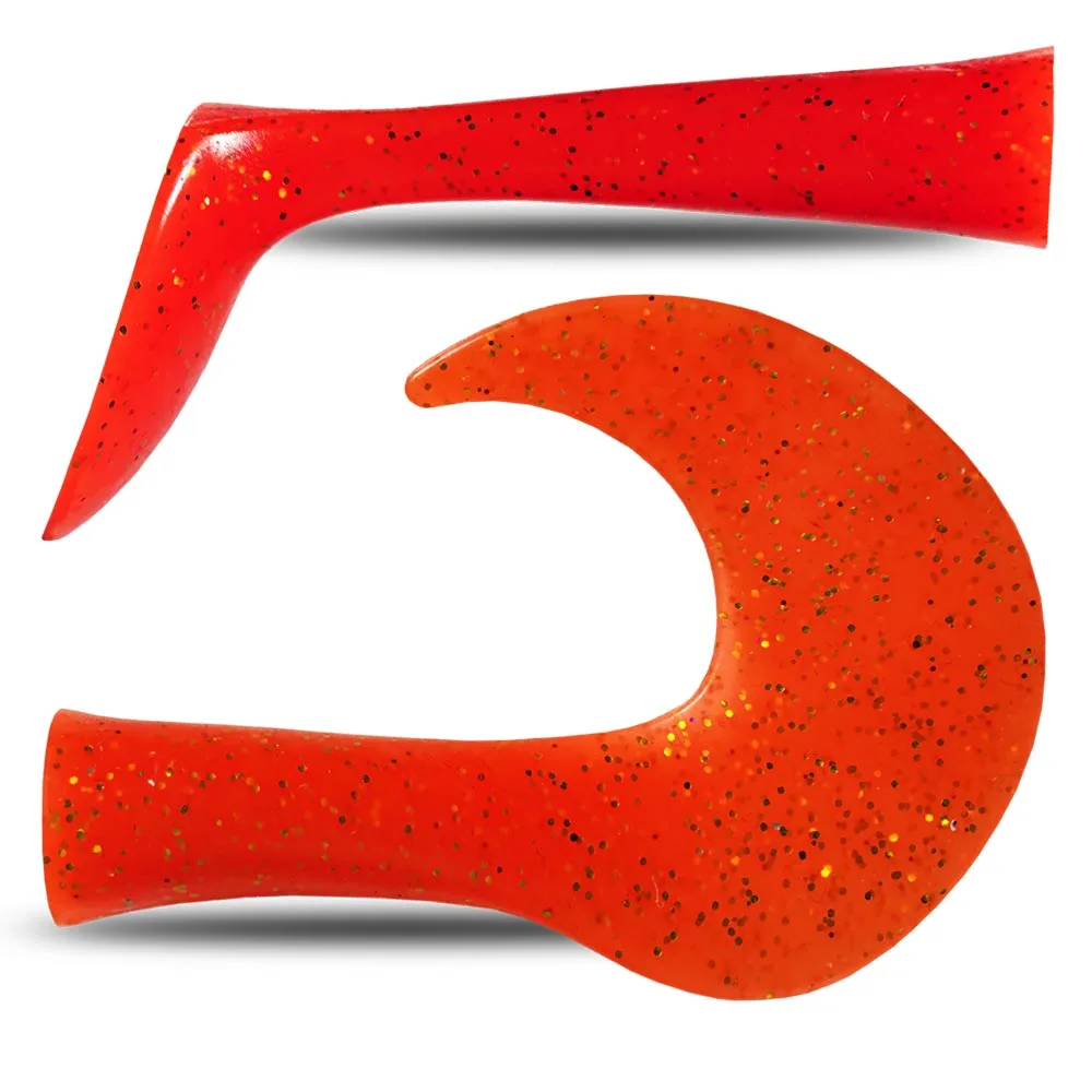 TOP TACKLE INDUSTRIES 4 colores 120 Jerk Bait combinado con una cola de pez de goma suave de PVC en forma de T y cola rizada - imagen 3