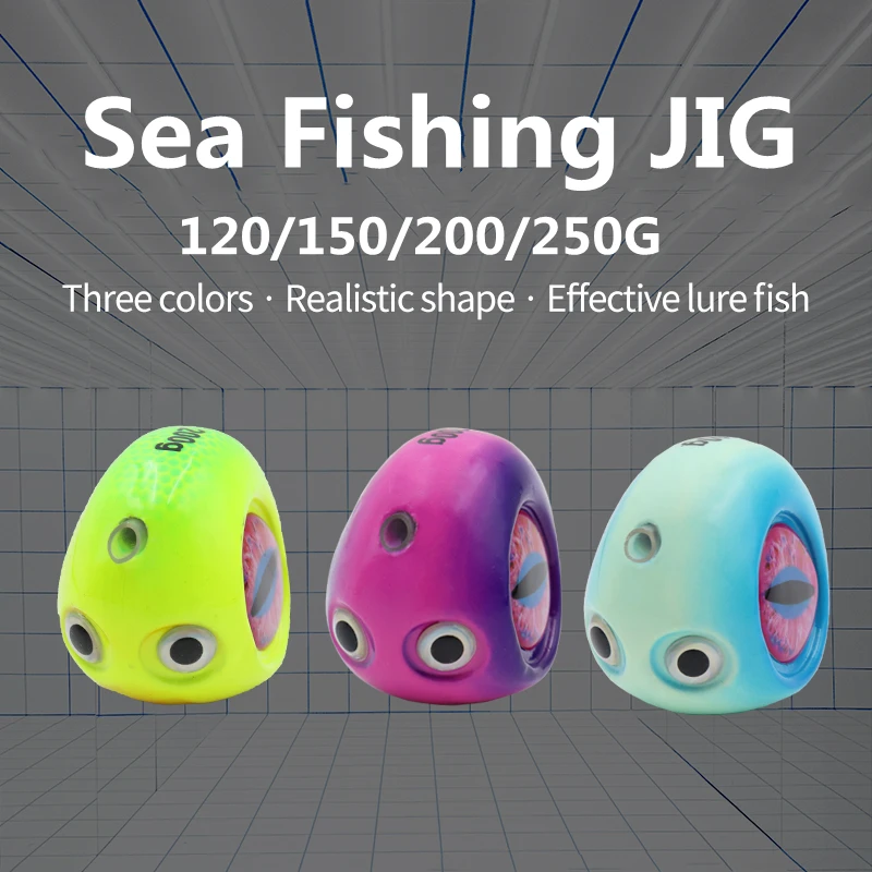 ZYZ-señuelo de pesca de mar, simulación de ojo de pez, 120/150/200G, JIG de hundimiento rápido, cebo duro Artificial, pesca en barco oceánico, pez plomo Bigeye - imagen 2