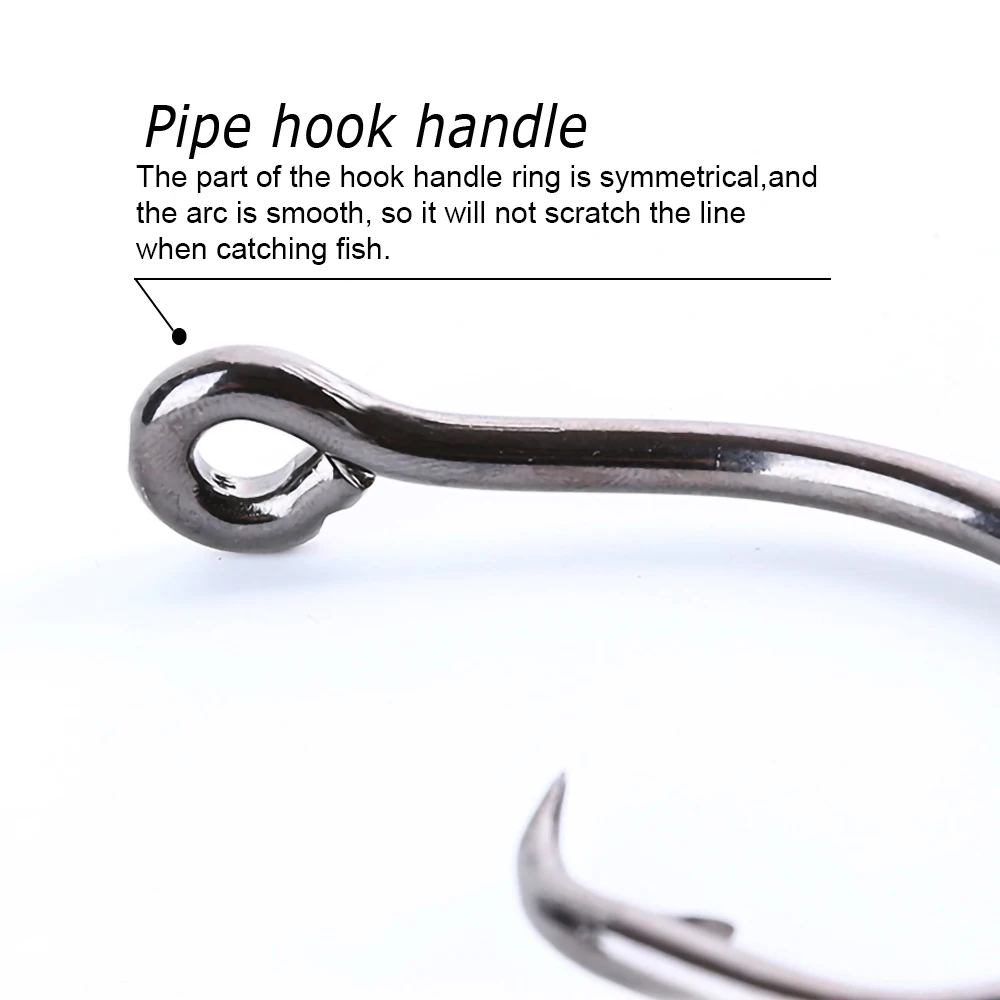 100 Uds anzuelo de pesca 7381 anzuelos de Color negro y rojo anzuelos deportivos circulares de agua salada precio al por mayor aparejos de pesca 3/0 4/0 5/0 - imagen 4
