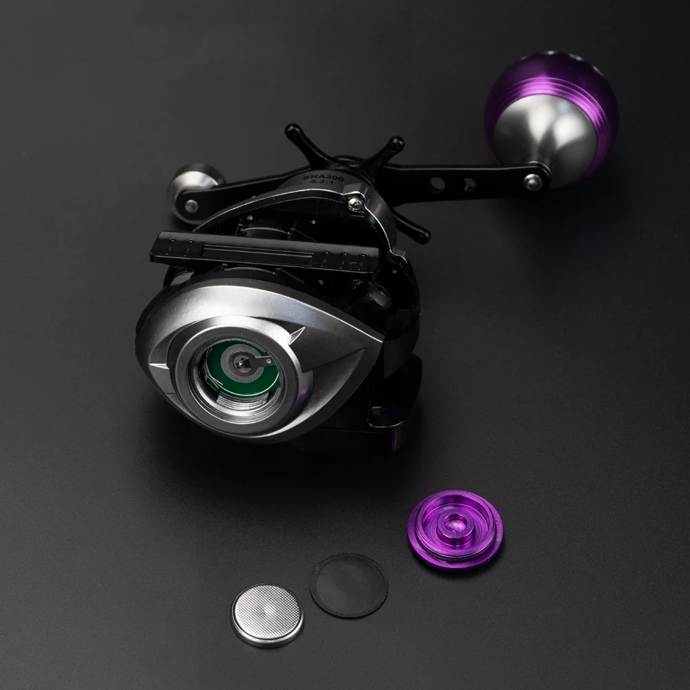 Carrete de pesca de mar con pantalla Digital electrónica impermeable, contador de línea, rueda de Baitcasting, 16 + 1BB, perfil bajo, suave, arrastre máximo de 8kg - imagen 4