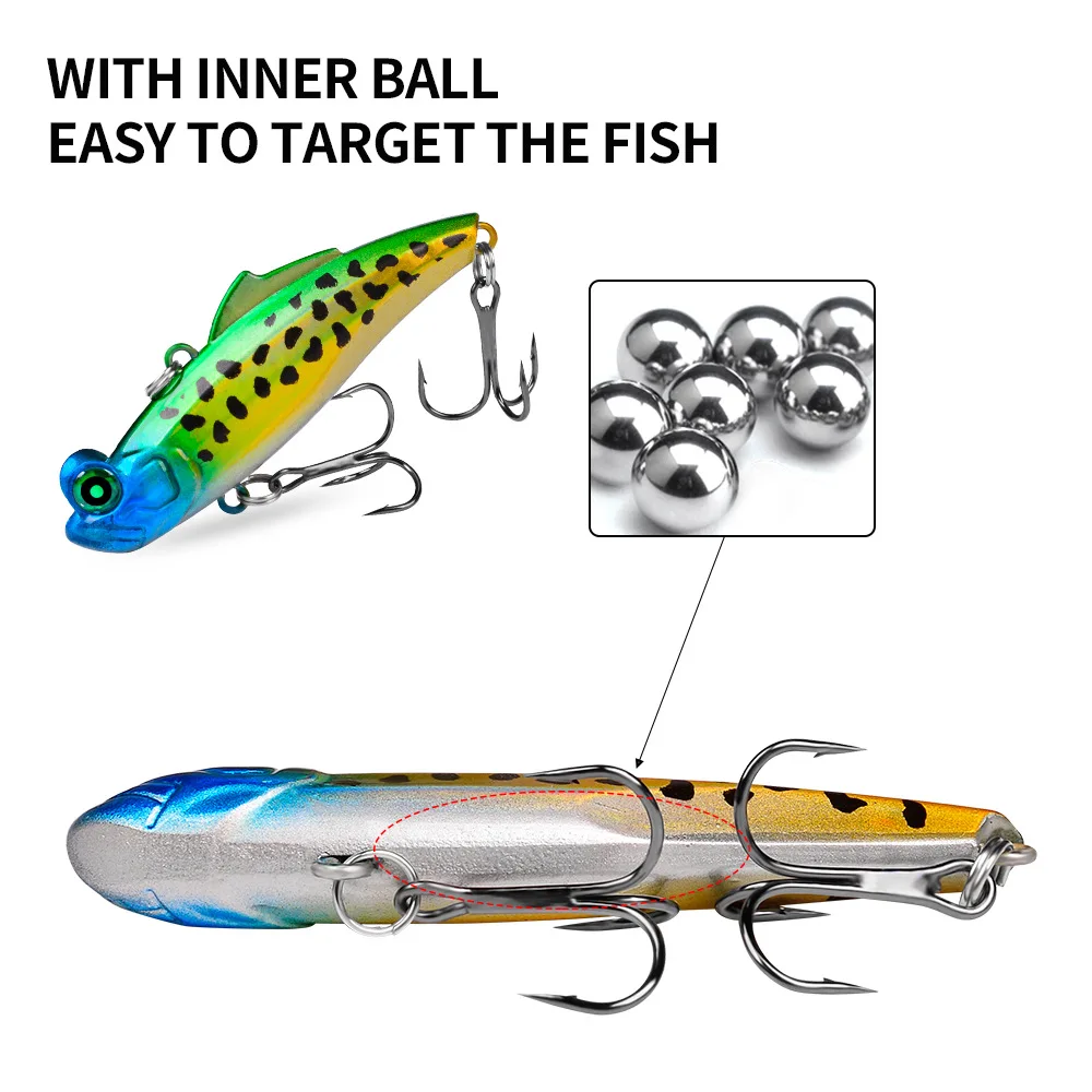 VIB-Señuelos de Pesca de 6,5 cm y 12,5g, aparejos de Pesca en hielo, Wobbler, 1 unidad - imagen 4