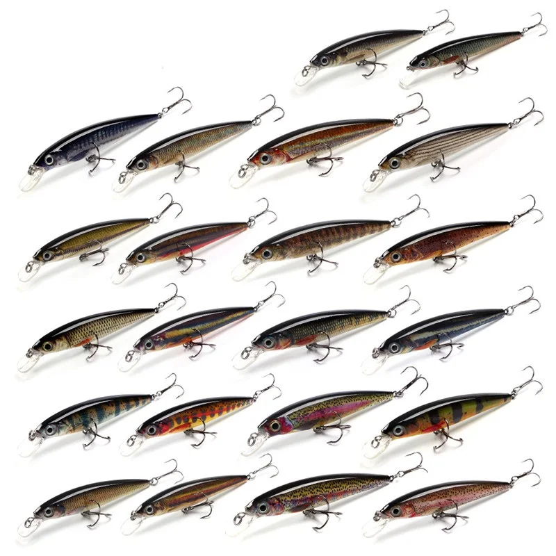 Nuevo Señuelo de pesca flotante MINNOW de 12g y 10CM, cebo Artificial duro con ojo 3D, Wobblers para Lucio, Crankbait, accesorios de pesca