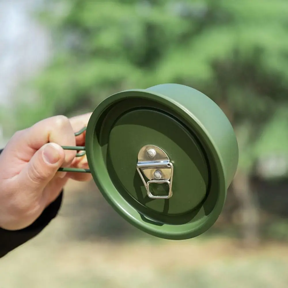 Nueva cuenco de nieve plegable para exteriores de aleación de aluminio con bolsa de almacenamiento, cuenco de Picnic para acampar en 3 colores, cuenco portátil para acampar con tapa - imagen 2