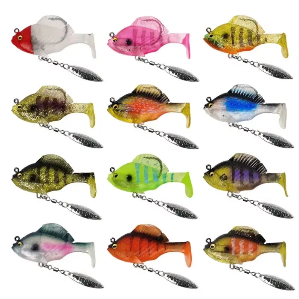 Señuelo Artificial para pesca en agua salada, cebo suave de 6cm, 10-14g, Swimbait de cola de paleta, perca de lubina