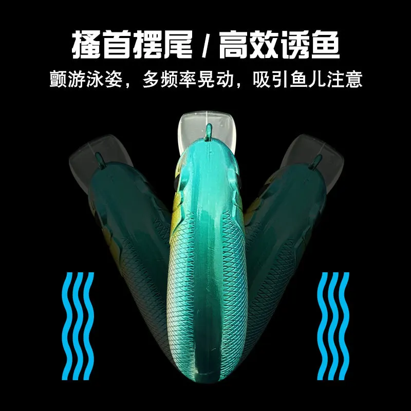 Wobblers de hundimiento de piezas, señuelo de pesca de manivela de 5/6cm, 6,5/9,5g, cebo duro Artificial de plástico con gancho, aparejos para trucha, Crankbaits, Lucio - imagen 4