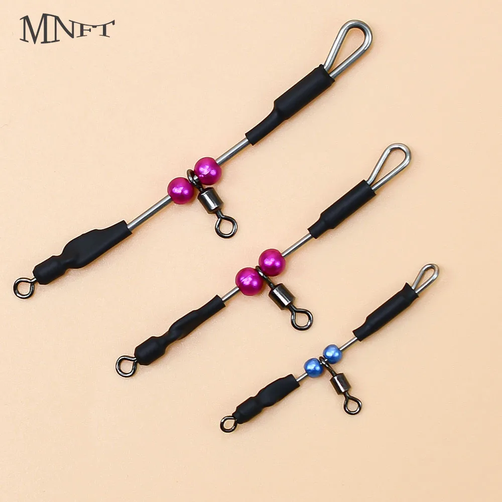 MNFT 3 uds conector de pesca giratorio de acero inoxidable cuentas antienredos estilo americano enlace rápido para aparejos de pesca de mar - imagen 2