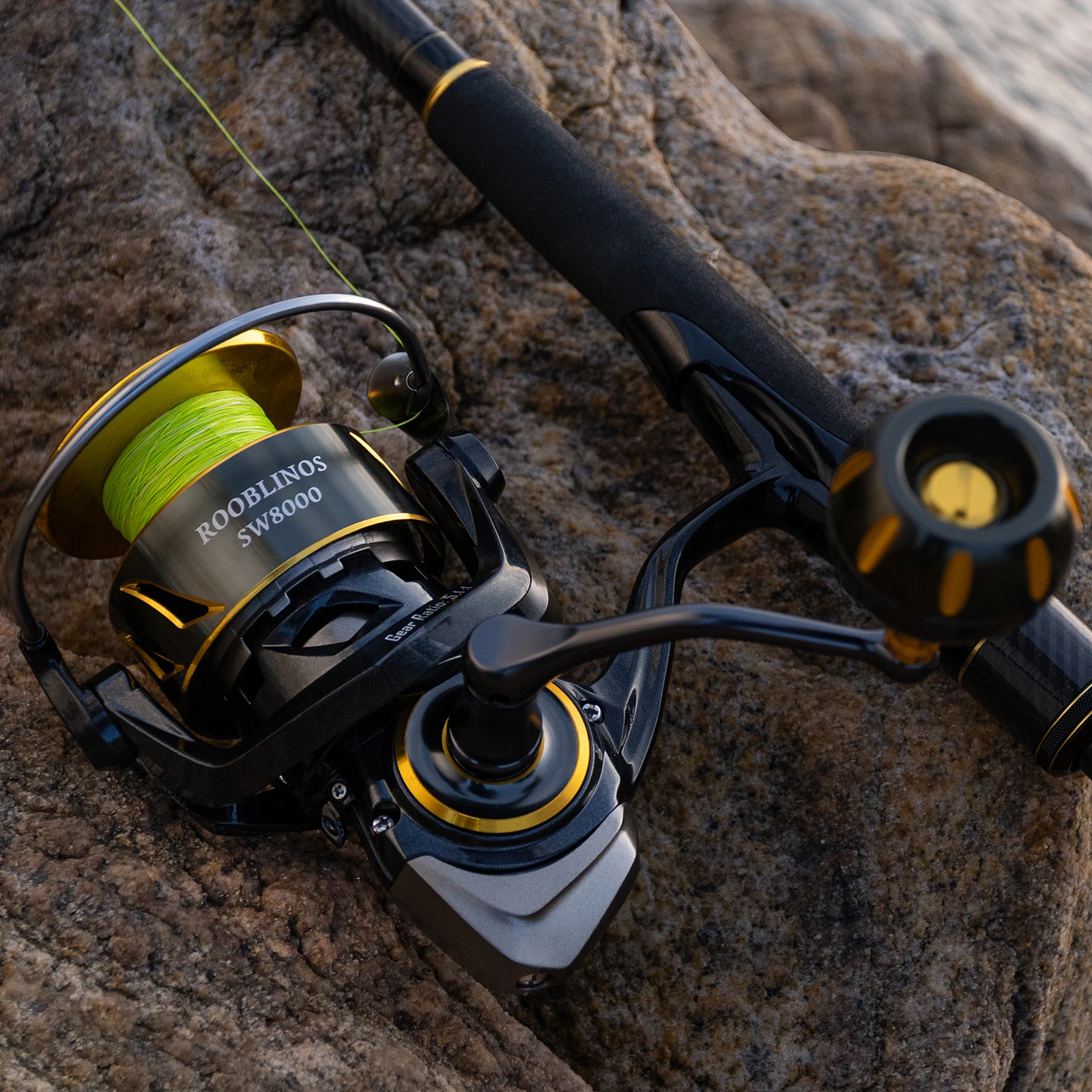 Carrete giratorio Rooblinos SW, carrete de Surf ultraligero de fibra de carbono, arrastre máximo de 18kg, rueda de pesca de agua dulce y salada, carretes de aparejos