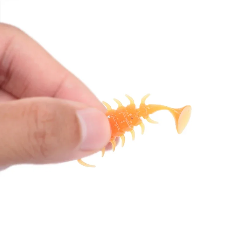 10 Uds. Señuelos blandos de silicona, aparejos artificiales, cebo de 3,5 cm, productos para pesca en el mar, pesca en roca, Swimbait Wobblers - imagen 4