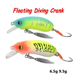 Wobbler manivela buceo flotante para lubina, perca y trucha