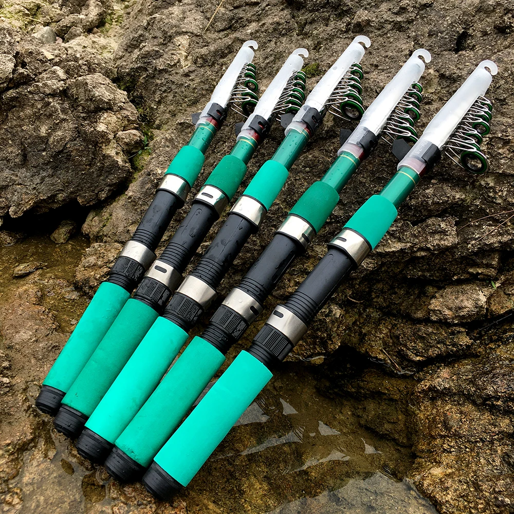 Ghotda caña de pescar telescópica de carbono, caña de pescar multifunción, portátil, giratoria de viaje, aparejos de Pesca, 1,8-3,6 m - imagen 3