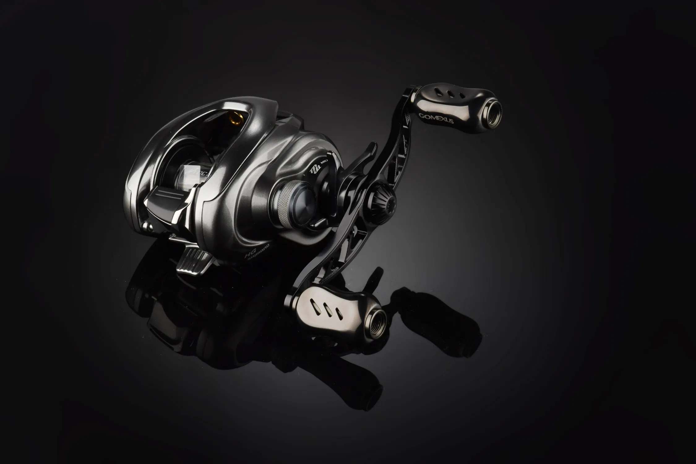 Manivela Gomexus de 90mm con perilla de titanio de 22mm para Shimano Curado Aldebara BFS Metanium Daiwa Steez Tatula Abu Revo Baitcast - imagen 2