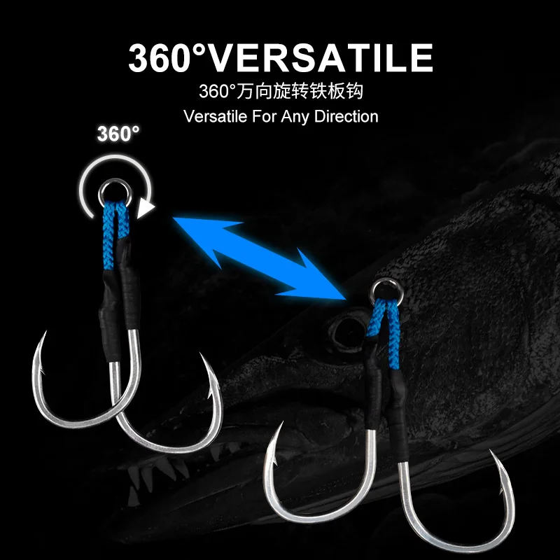 OBSESSION-anzuelo de Metal de alta resistencia para Jigging, señuelo trasero de 8060, 2/0, 3/0, 5/0, 7/0, 9/0, HK042 - imagen 4