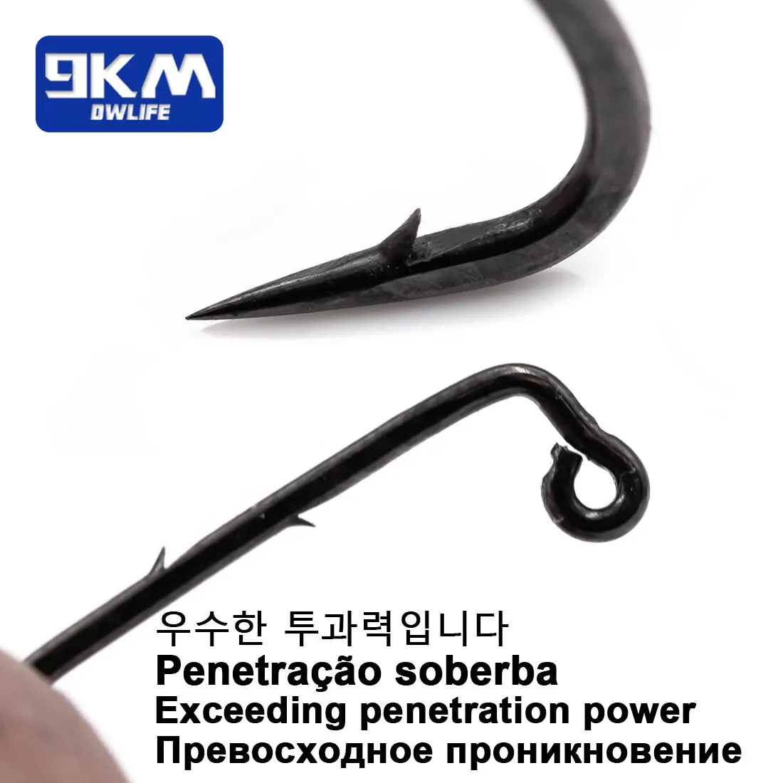 Ganchos de pesca de 9KM, anzuelo de púas de gusano de 90 grados, 25 ~ 100 Uds., anzuelo de plantilla forjado, pesca en agua salada, anzuelos de plantilla curvados redondos Aberdeen - imagen 4