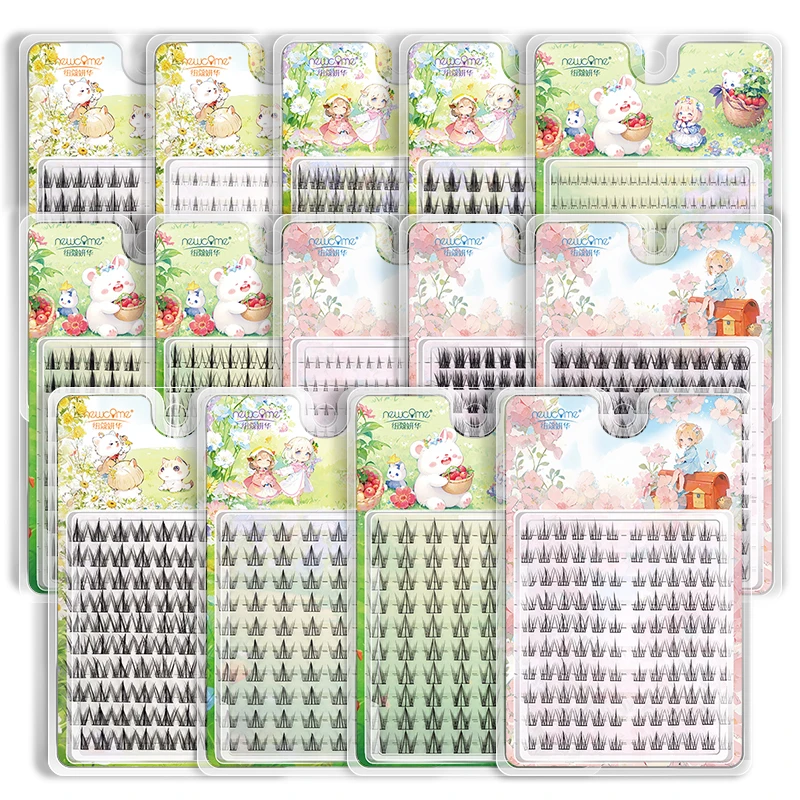 Kit de 36 pestañas en racimos, pestañas individuales esponjosas, bandeja mixta de volumen, pestañas postizas de visón, maquillaje de extensión de pestañas - imagen 2